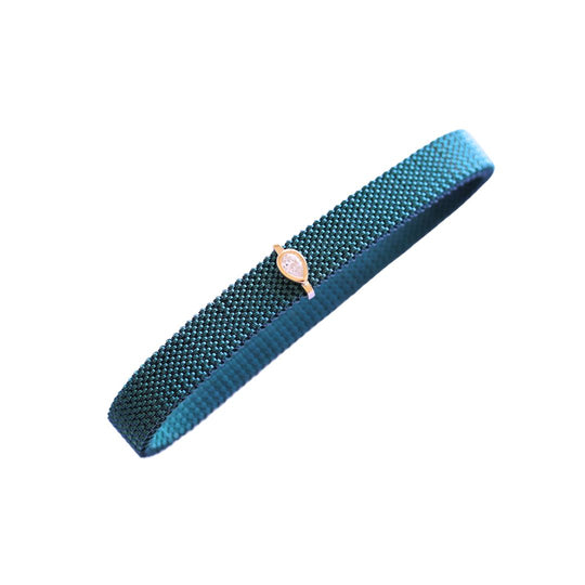 Pear-Cut Diamond Steel Bracelet