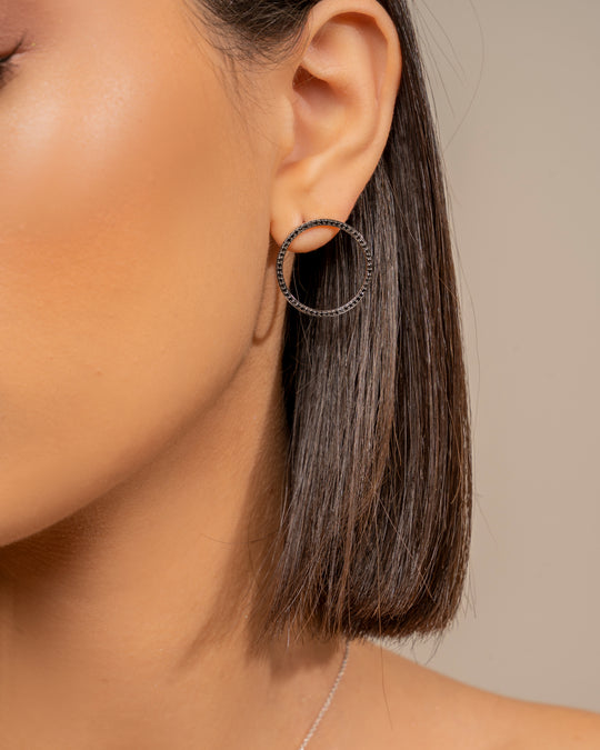Small Black Hoop