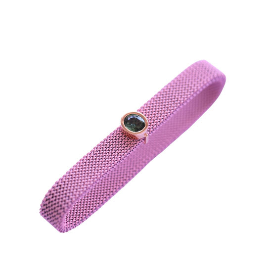 Tourmaline Pink Steel Bracelet