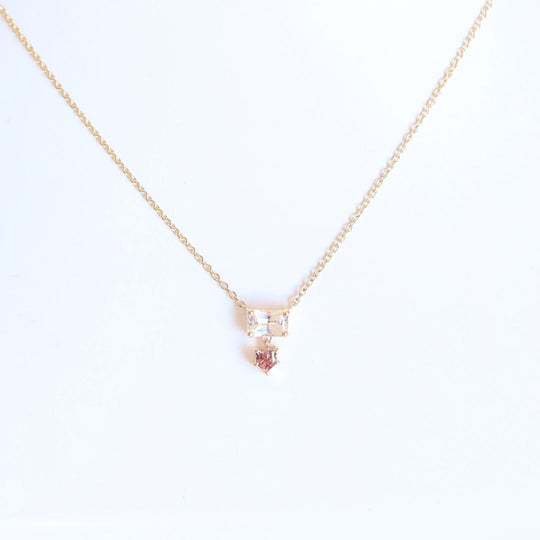 White Sapphire And Spinel Necklace