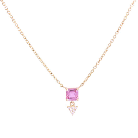 Pink Sapphire And Diamonds Necklace