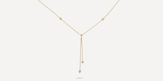 Plunging Diamond Necklace