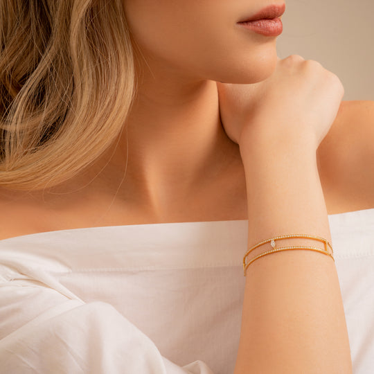 Twin Pavé Bangle