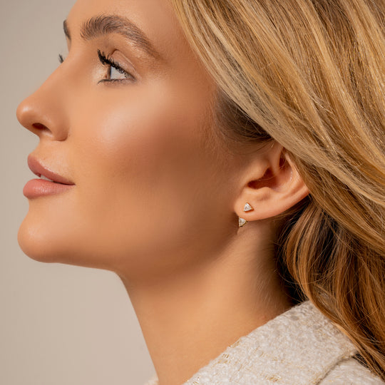 Triangle Diamond Jacket earring