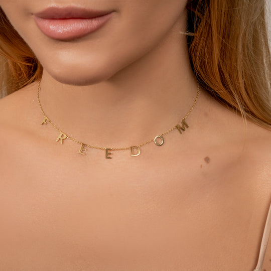 FREEDOM Gold Necklace
