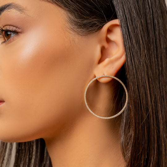 Classic Diamond Hoop