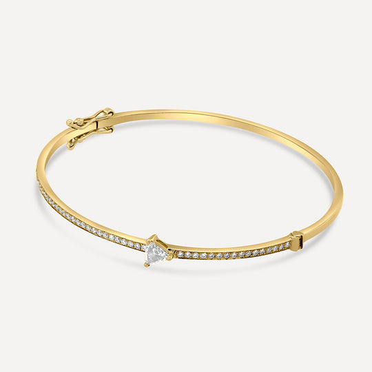 Triangle diamond bangle